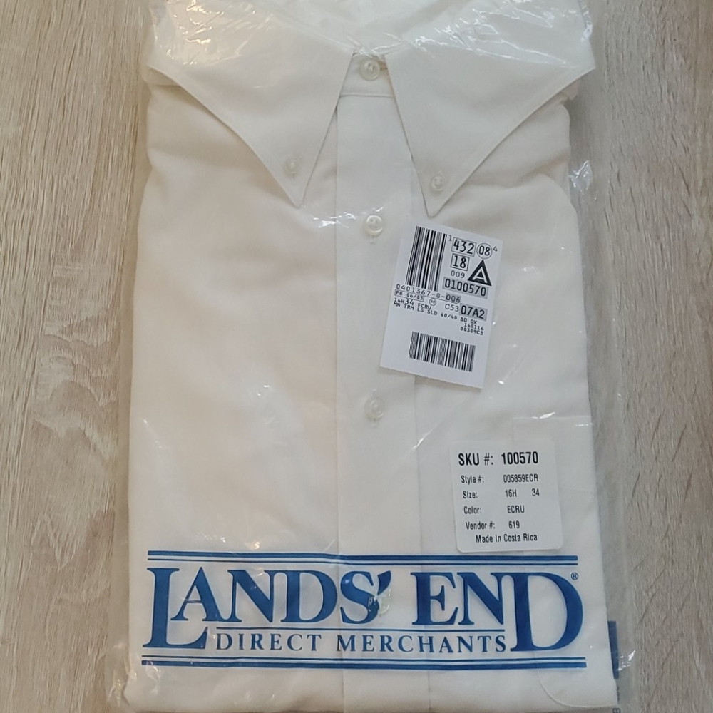 Land's End Men's Dress Shirt NWT
